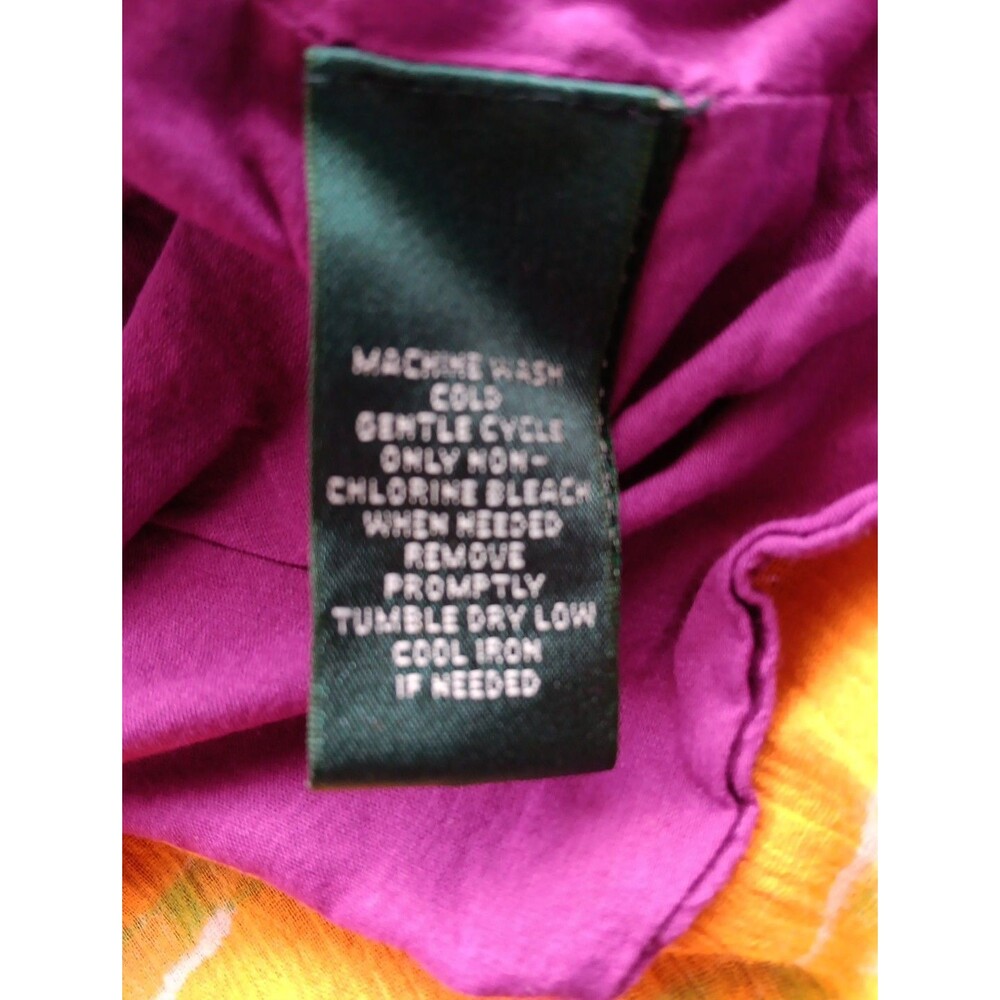 Ralph Lauren Multicolor Tiered Boho Maxi Skirt Petite Medium 100% Cotton EUC - Picture 4 of 6